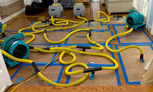 Professional Flood Damage Restoration technician working in Chancellor, SD